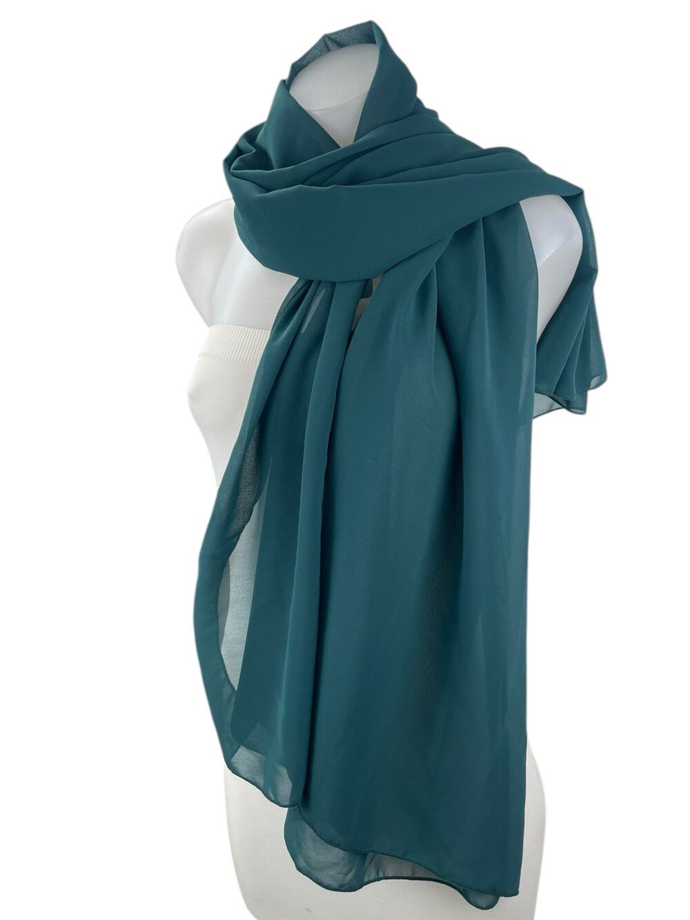 NEW Jaer Women's Teal Blue Winter Snow Shawl Mesh Wrap Scarf OS